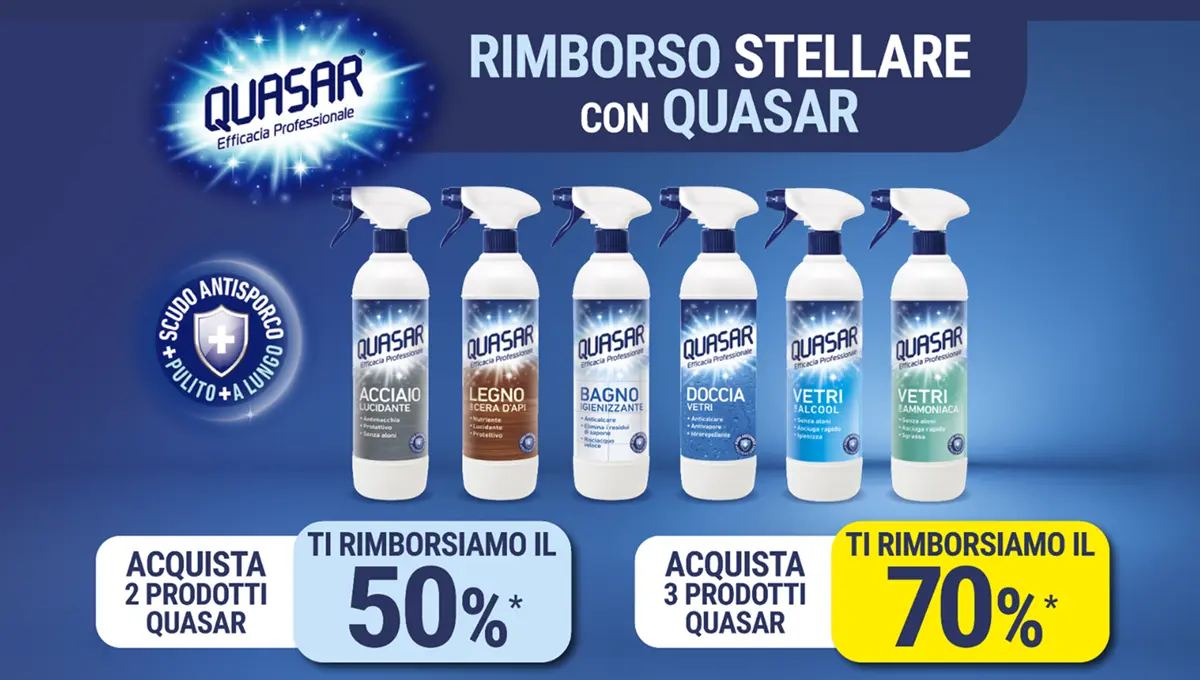 ✨ Cashback Quasar: Rimborso Stellare Fino al 70%! ✨